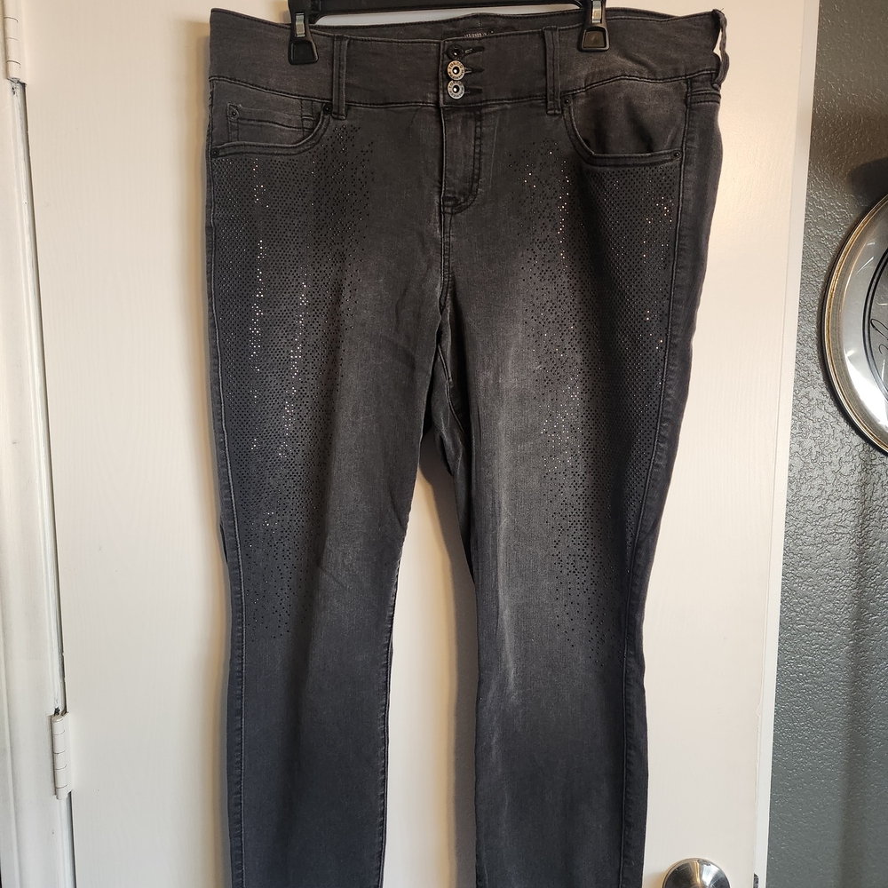 Torrid Black Skinny Jeans with Subtle Sparkle